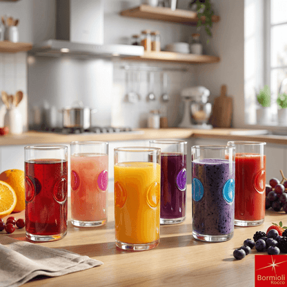 Bormioli Rocco Giove Glass with Colorful Circles