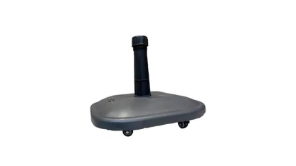 Concrete Square Grey Parasol Base with Wheels
