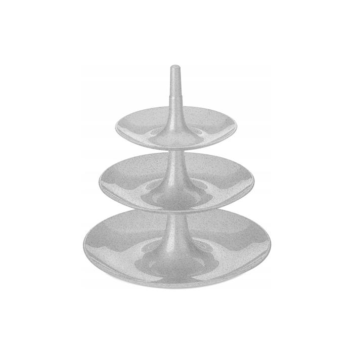 Koziol L 3-Tier Babell Cake Stand – Versatile Serving Platter in Taupe