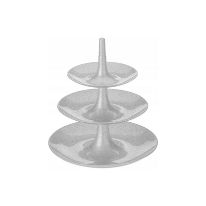 Koziol L 3-Tier Babell Cake Stand – Versatile Serving Platter in Taupe