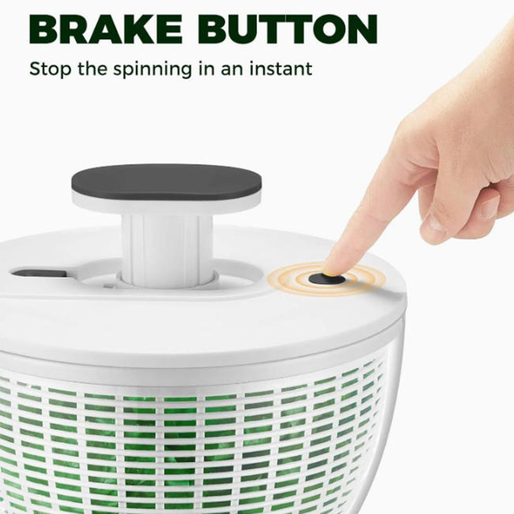 Danny Home One-Handed Easy Press Large Vegetable Dryer Salad Spinner Mixer 26cm