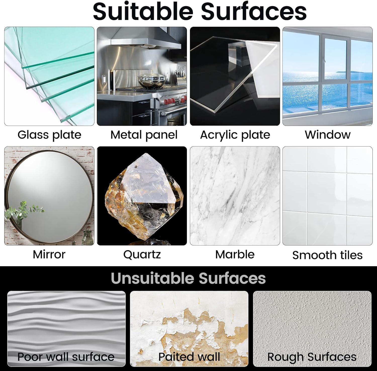 10-Pcs Heavy Duty Waterproof Transparent Adhesive Stainless-Steel Hooks 5.5cm (Load Up to 2-3 Kg)