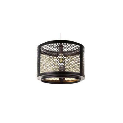 Nino Germany VITO Cage Pendant Light – Industrial Black & Gold Hexagonal Hanging Lamp