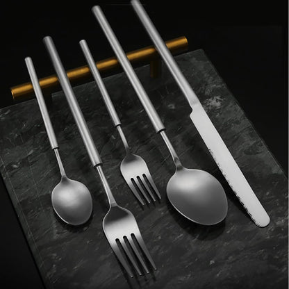 PROUD 5-Pieces Mat Stainless Steel 304 Silverware Tableware Cutlery Set ( 9002 )