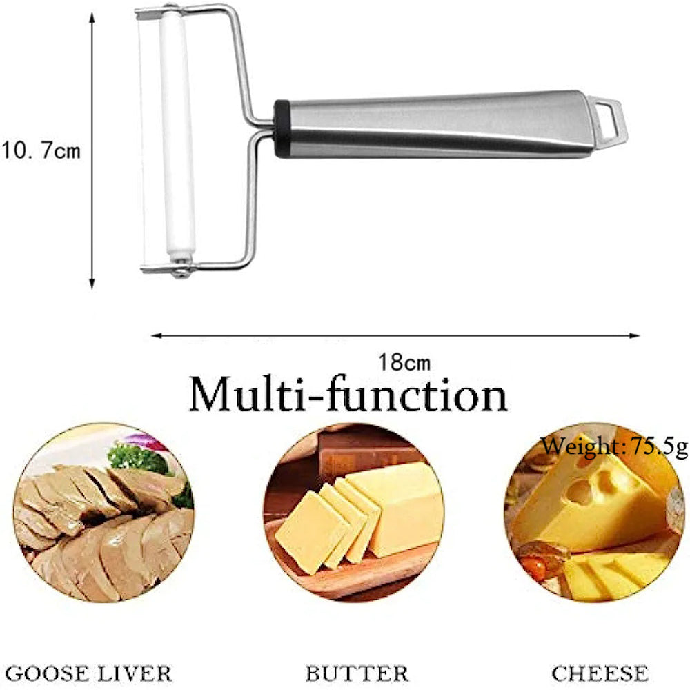 Silver Heavy Duty Stainless Steel Cheese Slicer