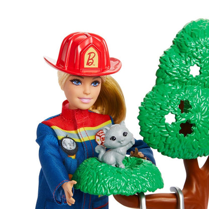 Mattel Barbie Firefighter Doll and Playset