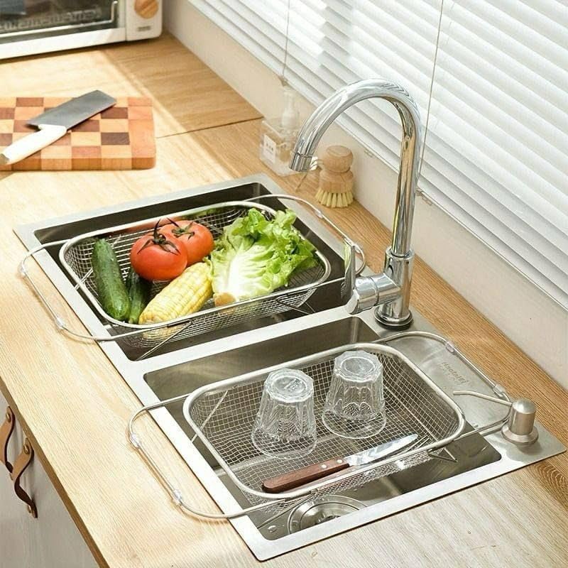 Stainless Steel Over The Sink Strainer Basket