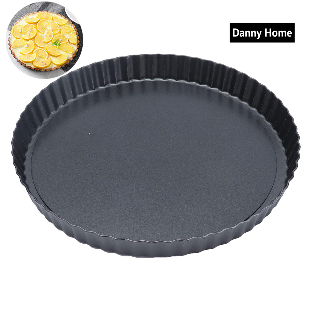 Danny Home Carbon Steel Premium quality , Non-stick Detachable Round Tart Pan 30cm