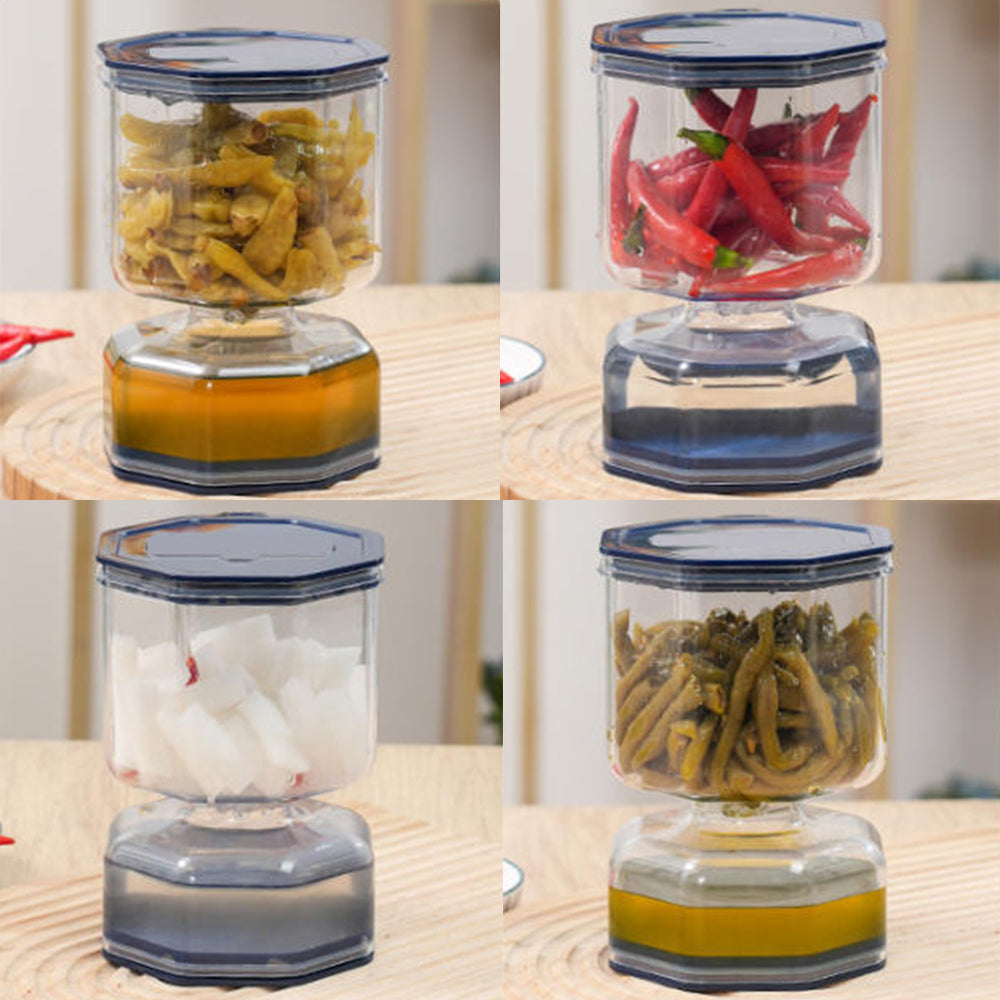 Olive & Pickle Plastic Jar Strainer with Spoon