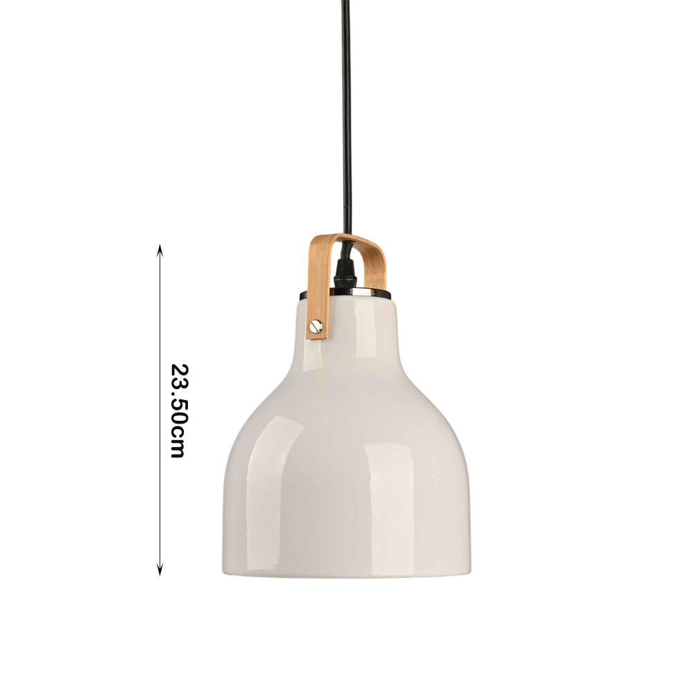 Danny Home White Ceramic Pendant Light 23.5cm