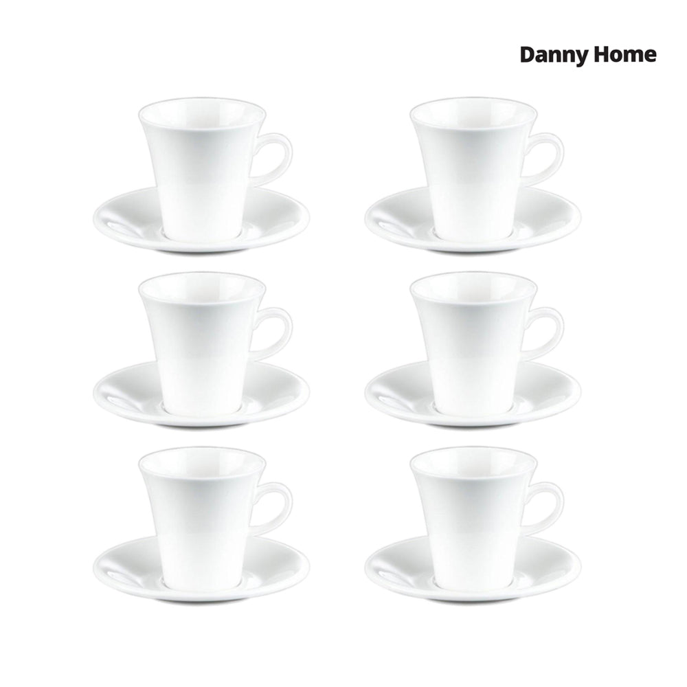 Danny Home Espresso Cup & Saucer 12-Pcs Set 80ml