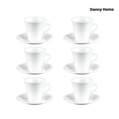 Danny Home Espresso Cup & Saucer 12-Pcs Set 80ml