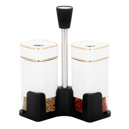 2-Pieces Salt and Pepper Shakers Set W/Stand