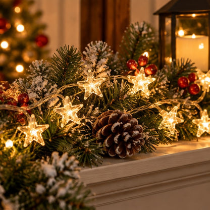 Migros Noël Indoor Star LED String Lights – 30 Warm White LEDs, 1.75 m