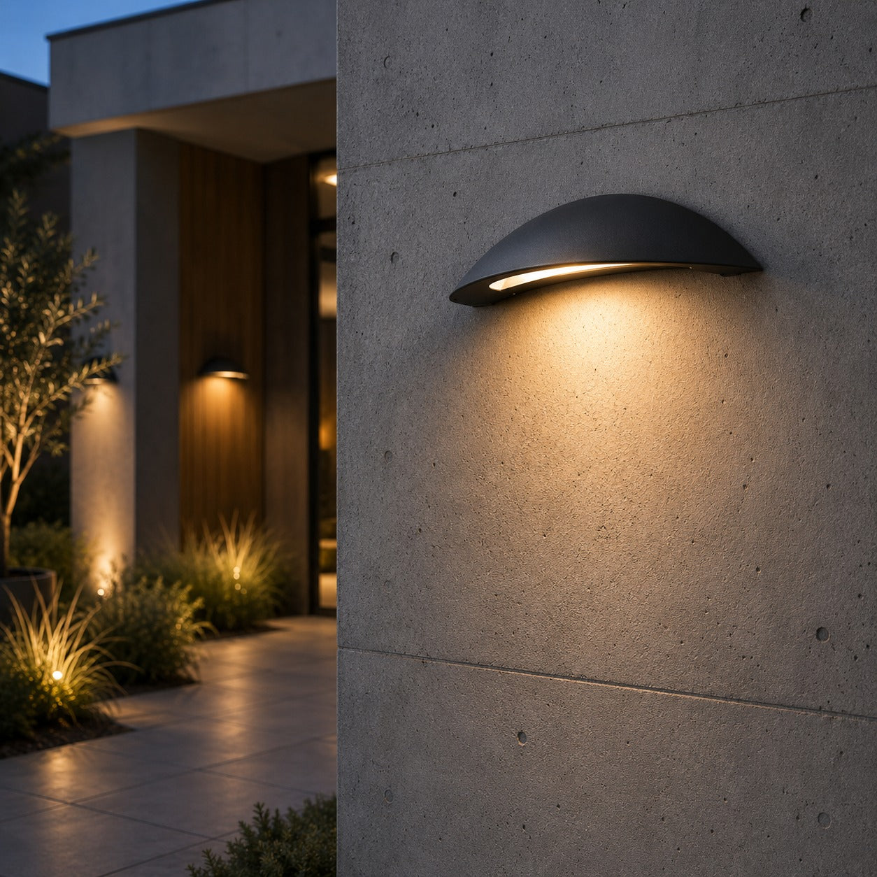 Massive Pori Outdoor LED Wall Light – Anthracite | 7.5W Integrated LED | IP44 | Warm White