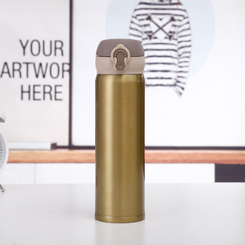 500-ml Stainless Steel Thermos Coffee Travel Mug Insulated Water Bottle