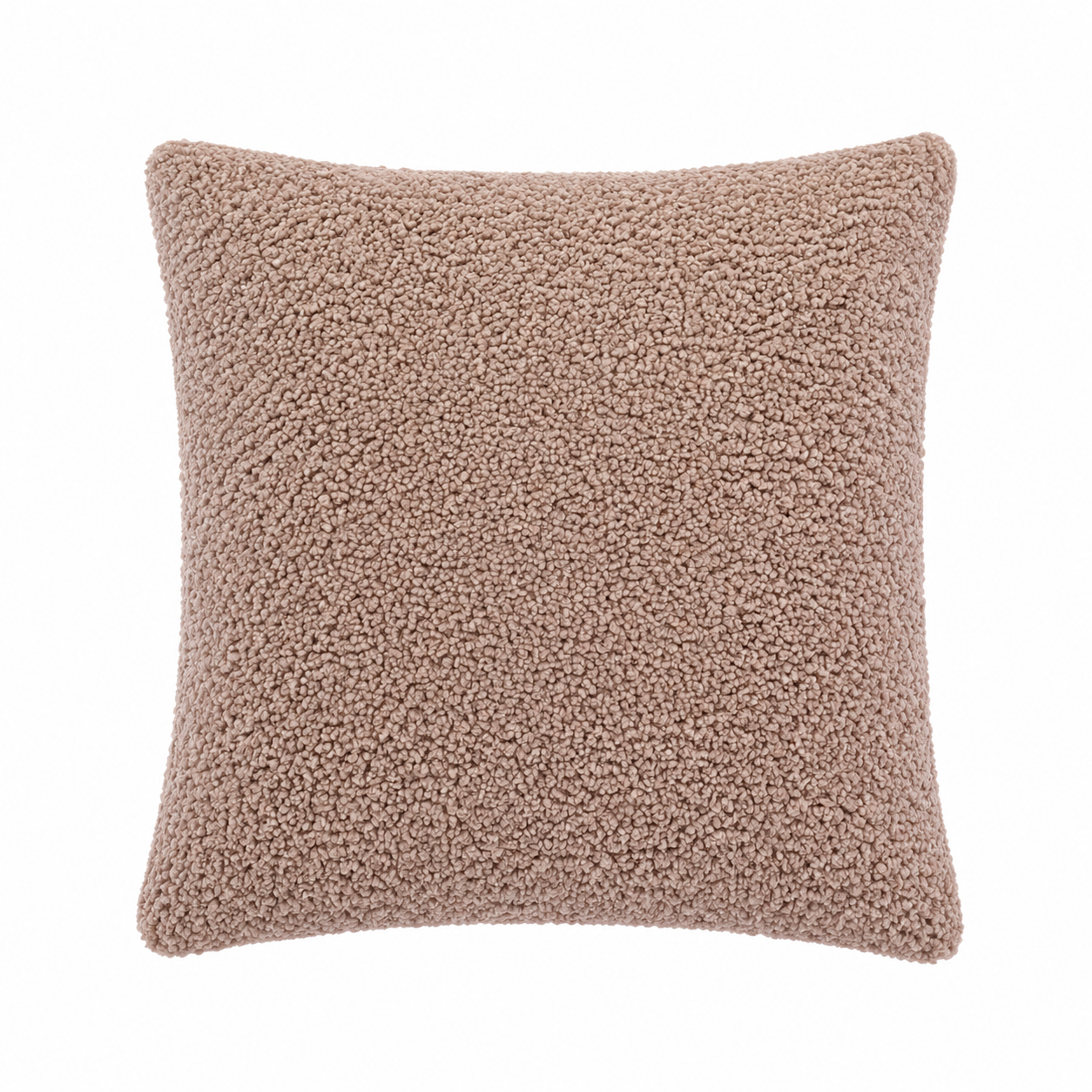 Tiseco Home Studio Cushion - Soft Teddy Plush Fabric - Beige