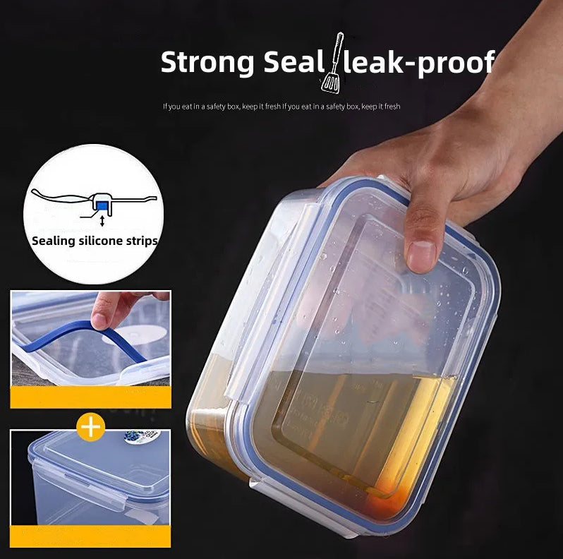 700+1500+2700ml Rectangle 3pcs Food Container Tupperware
