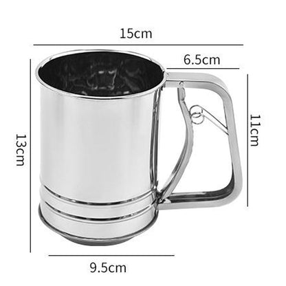 Stainless Steel Baking Flour Sifter Large size 10*13cm