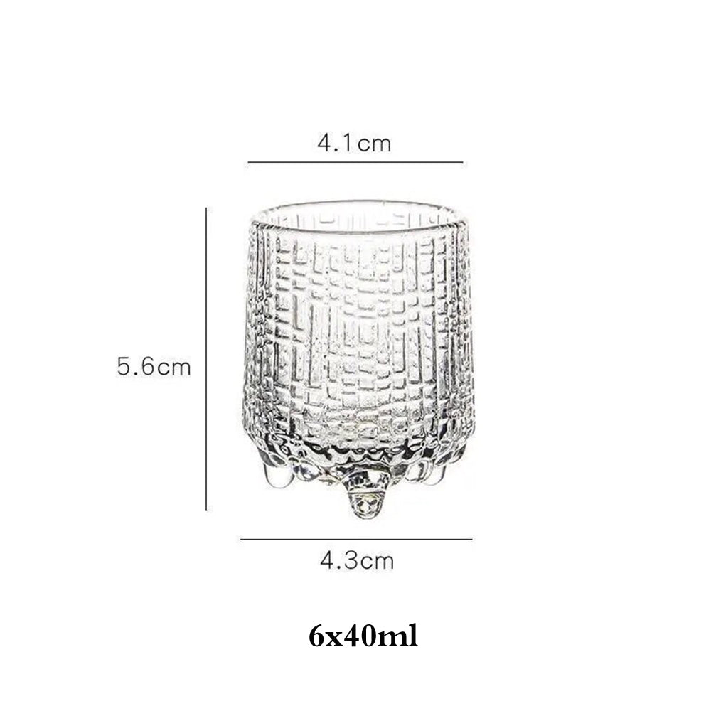 6-Pcs Clear Glass Shot Set 40-ml #333