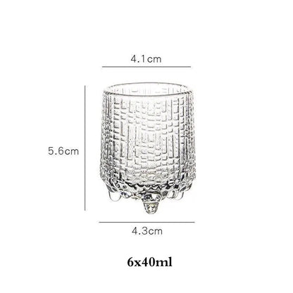 6-Pcs Clear Glass Shot Set 40-ml #333