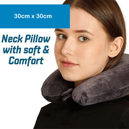 U-Shaped Micro Beads Neck Head Support Travel Pillow