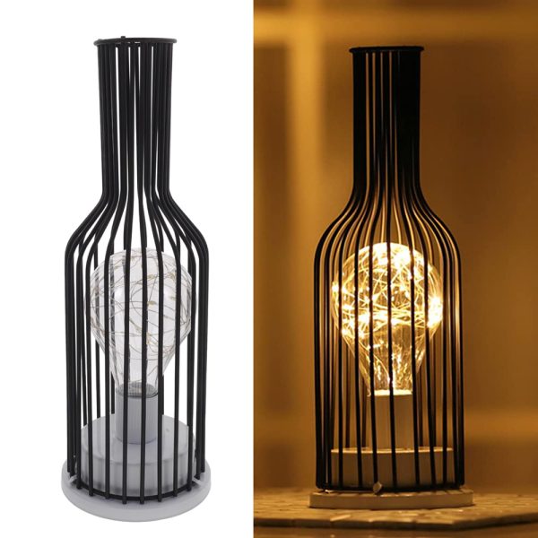 Retro Creative Metal LED Wine Bottle Lamp