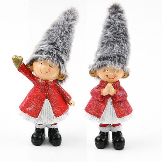 1-Piece Christmas Doll With Fur – 15cm