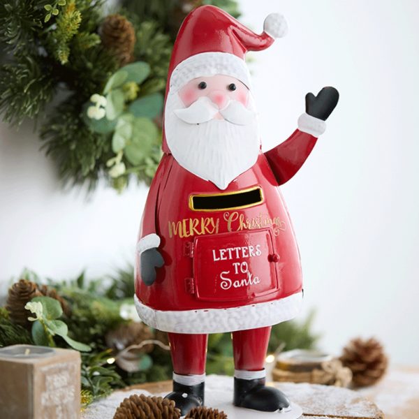 Santa Clause Metal Christmas Mailbox – 34cm