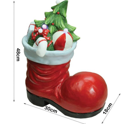 48cm LED Santa Boot Christmas Tabletop Decor