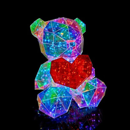 Gorgeous Shining LED Teddy Bear Holding a Red Heart