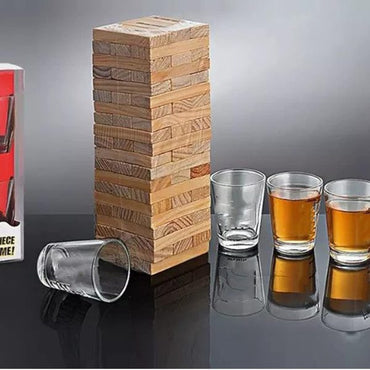 Drunken Tower Wooden Tipsy (4 Glasses)