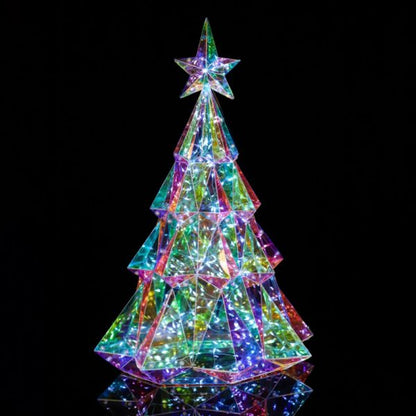 Colorful Rainbow Lighted Up LED Christmas Tree