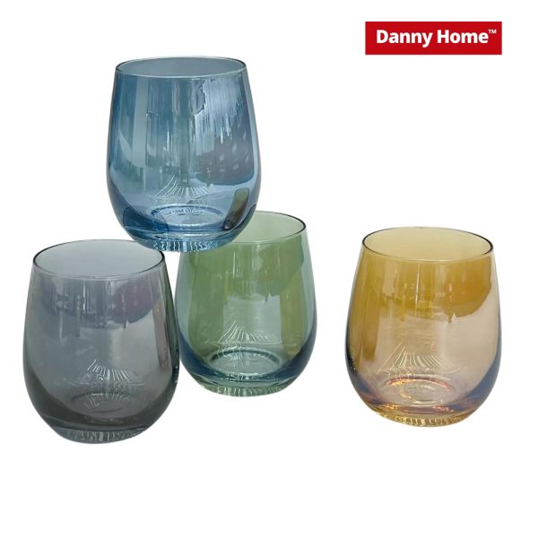 4-Pieces Crystal Glasses 345ml