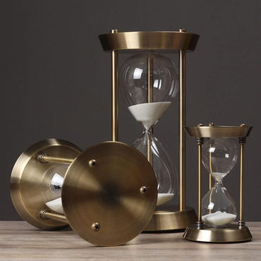 Vintage Metal Hourglass Sand Timer 15×22 cm 30-Minutes