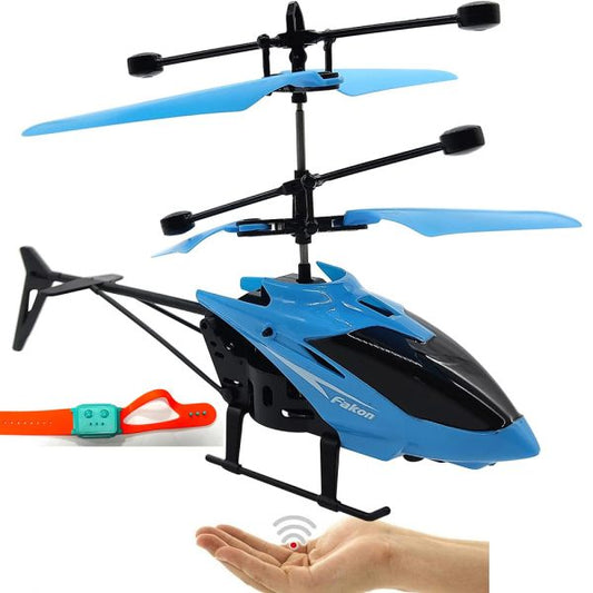 Flying Helicopter with Hand Induction Watch (Random Color)