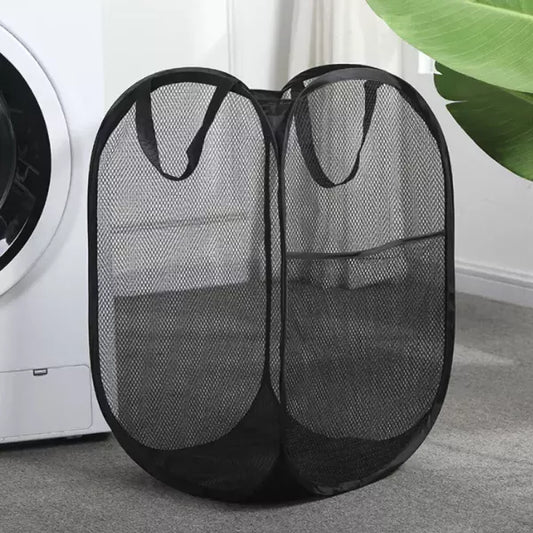 Laundry Basket Width Side Pocket & Handles (L36 x W36 x H58)cm