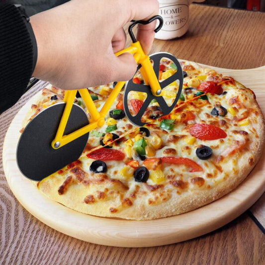 Bicycle Pizza Cutter Wheel-Yellow