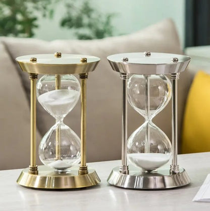 Vintage Metal Hourglass Sand Timer 15×22 cm 30-Minutes