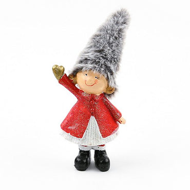 1-Piece Christmas Doll With Fur – 15cm