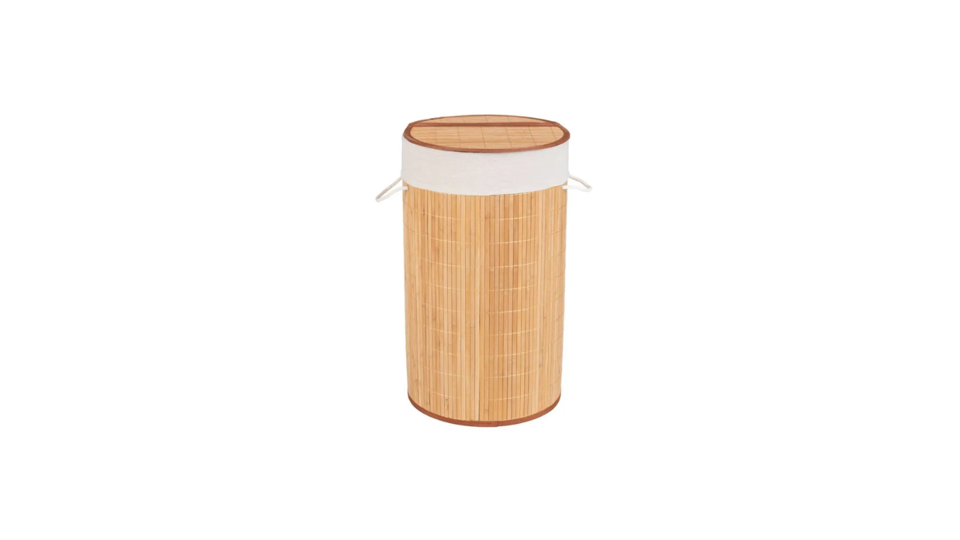 Bamboo Natural Laundry basket, 55 l By Wenko.de