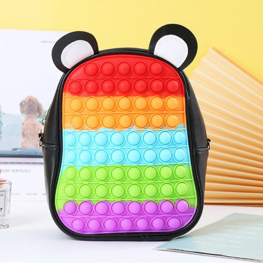 Colorful Silicone Pop It Backpack
