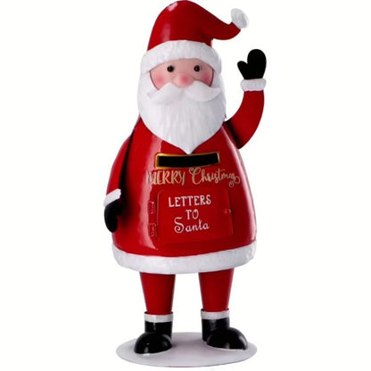 Santa Clause Metal Christmas Mailbox – 34cm