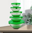 5-Pieces Set Glass Bowls with Lid