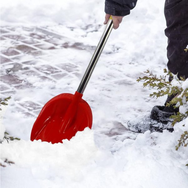 Kid Snow Shovel with Stainless Steel Handle (Random Color)