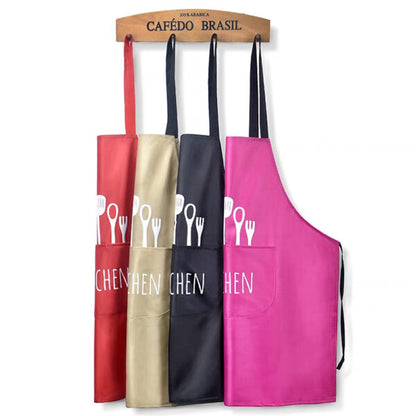 Apron YURILIFE With Pocket Waterproof and Oil Proof for Home Kitchen