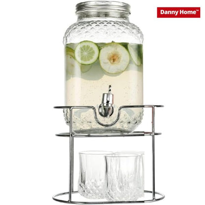 Juice Jar with 4 Glasses & Stand 6-pcs Set