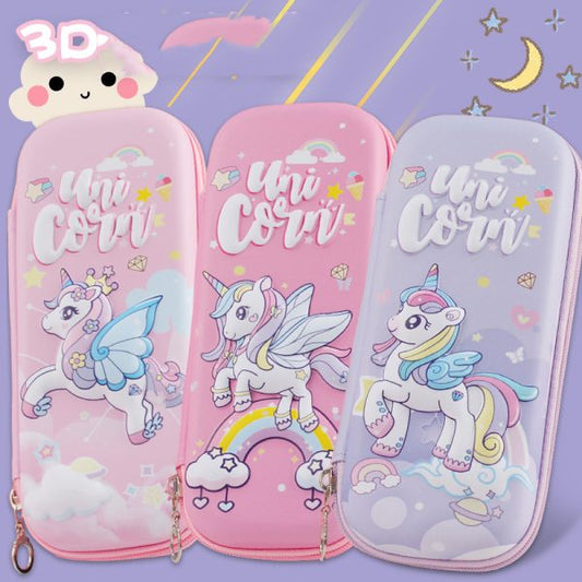 3D Rainbow Unicorn Pencil Case 6650