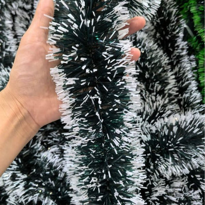 Two Tone 200cm Christmas Tinsel Garland Metallic Tinsel Twist Garland for Christmas Tree