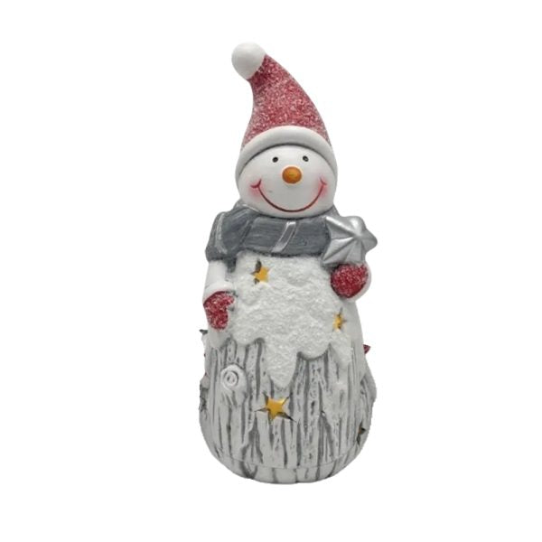 Ceramic Christmas Decoration With Light – 14cm